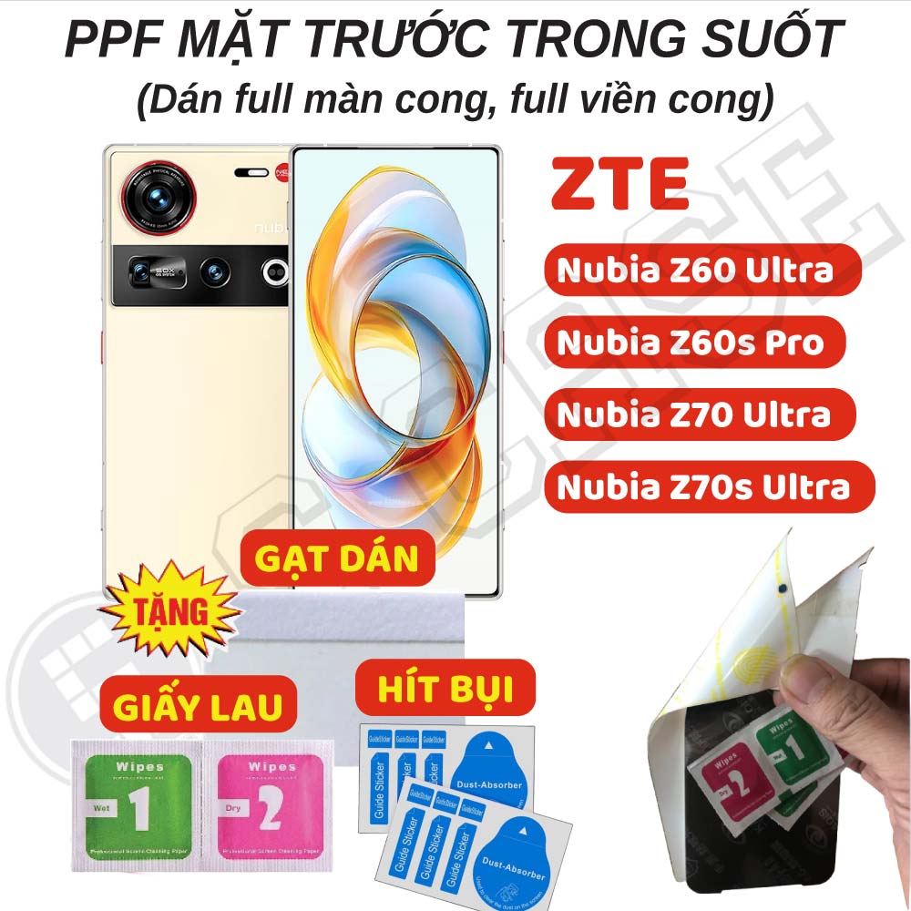 Dán PPF Full Màn Trong Suốt ZTE nubia Z70s Z70 Ultra/ Z60s Pro/ Z60 Ultra Leading
