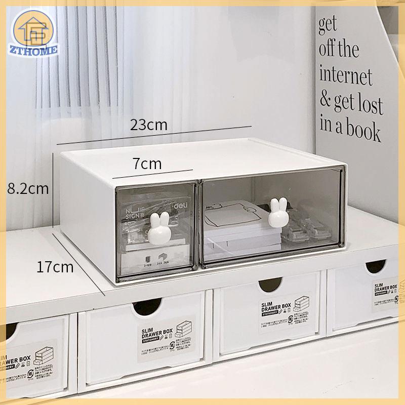 ZTHOME [Home Tidying] Thỏ xử lý kết hợp ngăn kéo hộp văn phòng phẩm tổ chức Máy tính để bàn sinh viên đa ngăn kéo ngăn bút chì tủ