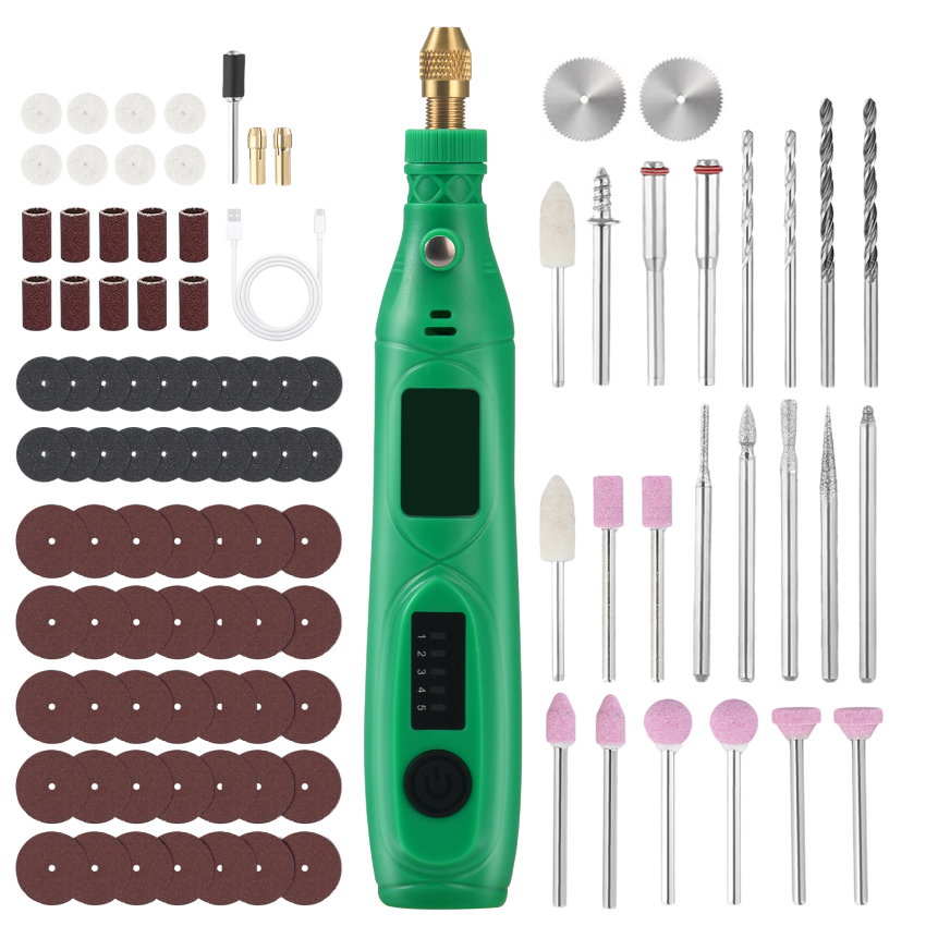 Cordless Rotary Tool, with 105pcs Accessories, 3.7V 5-Speed Mini Electric Grinder USB Rechargeable for Engraving, Cutting, Drilling, Polishing, Cleaning, Craft Projects, and DIY Creations