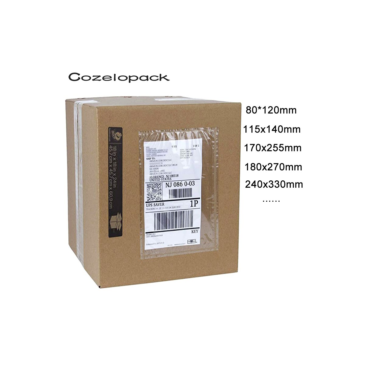 20pcs / 14sizes Packing List Envelope Clear Face Invoice Slip Enclosed Pouch Self Adhesive Shipping Invoice Label Envelopes