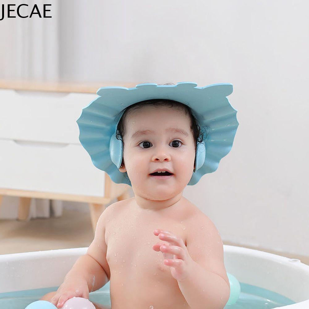 JECAE An toàn Mềm Chập chững biết đi Phim hoạt hình Tai Bảo Vệ Bảo vệ Mắt Trẻ sơ sinh Nắp dầu gội đầu Head Cover Bé Tắm Hat Tắm Visor Hat