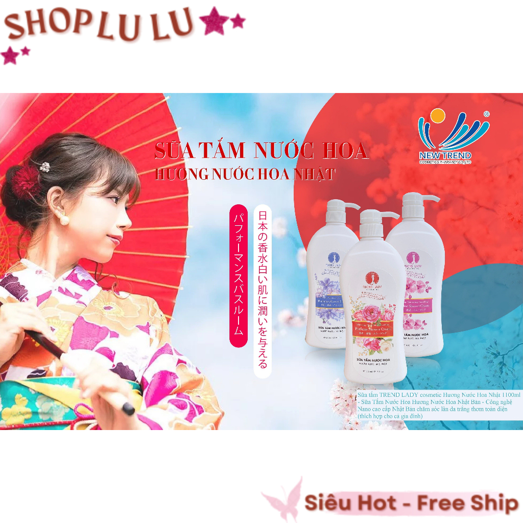 (Siêu Hot) Sữa Tắm Trend Lady Hương Nước Hoa Nhật 1100ml bạn có thể tận hưởng cảm giác như đang được chăm sóc ở Spa
