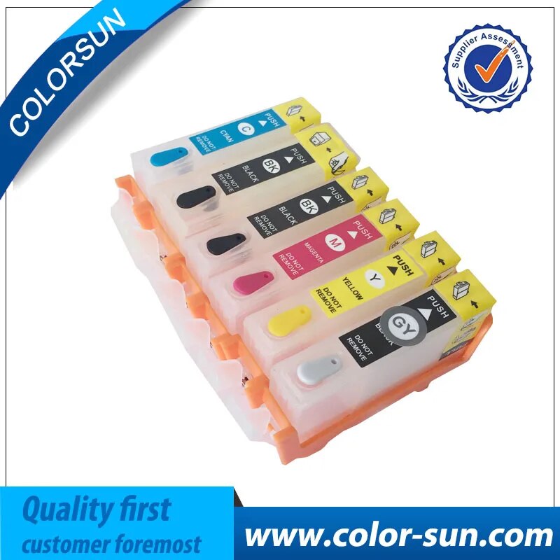 【On Sale】 6pcs Pgi425 Refillable Ink Cartridges For Mg6240 Mg8240 Mg6140 Mg8140 Pgi-425 Cli-426 Gy