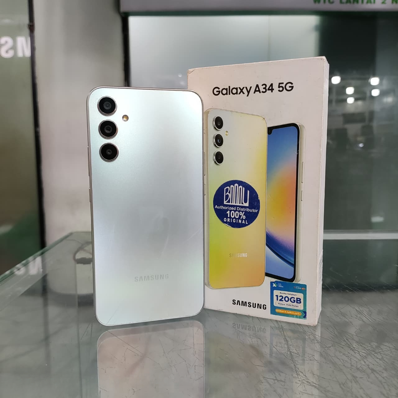 Samsung A34 5G Ram 8/128GB | Ram 8/256GB Second Original Harga 2,349,300 rupiah*Gratis Ongkir