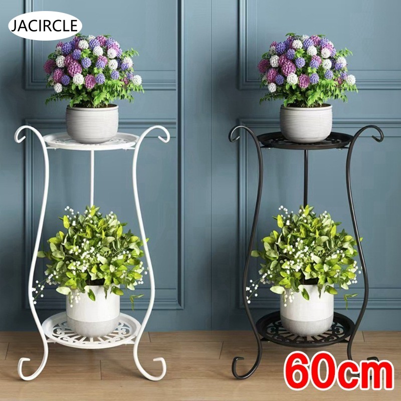 JACIRCLE ขาตั้งกระถาง ชั้นวาต้นไม้ ชั้นวางต้น 2 ชั้นสูง 2 ข้อมูลจำเพาะ เหล็กดัด รับน้ำหนักได้มาก ราคา 77 บาท*ส่งฟรี