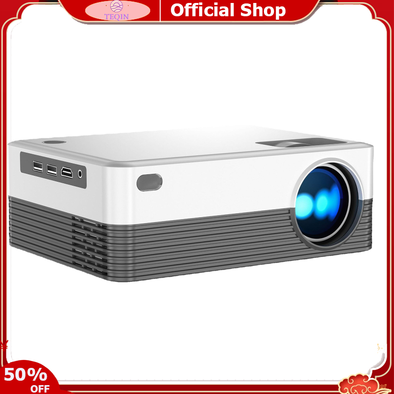 TEQIN toy new H5 Projector Video Projector Outdoor Movies 720P Home 4K Video Smart Projectors Wireless WiFi Home Theater System Projector For Smart Phones Laptop Tablet ราคา 2,796 บาท*ส่งฟรี