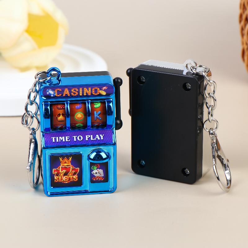 Quyunxia 1 3 5Pcs Lucky Jackpot Retro Game Machine Portable Mini Fruit Slot Machine Keychain Pendant Adult Gift Bag Decoration
