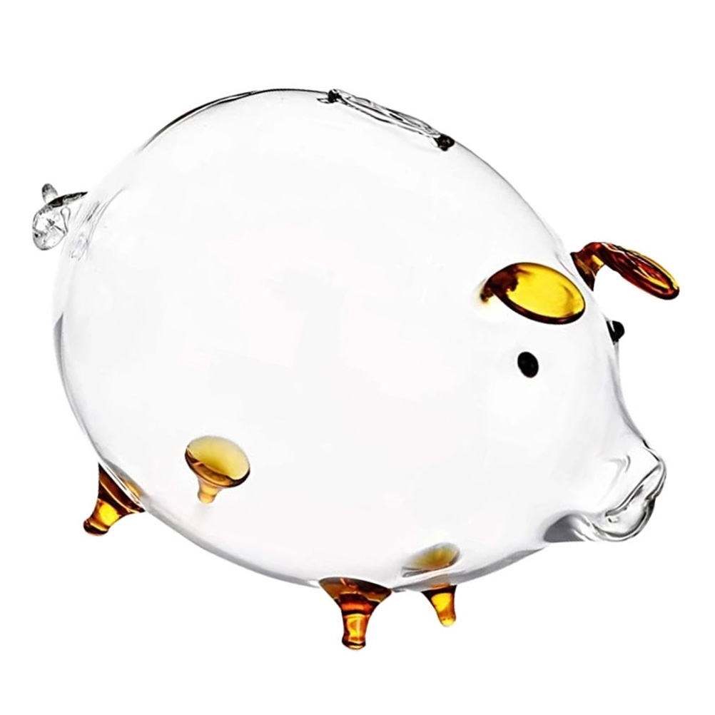 hhhrr Piggy Bank Clear Adults Transparent Saving Pot Household Desktop Jar