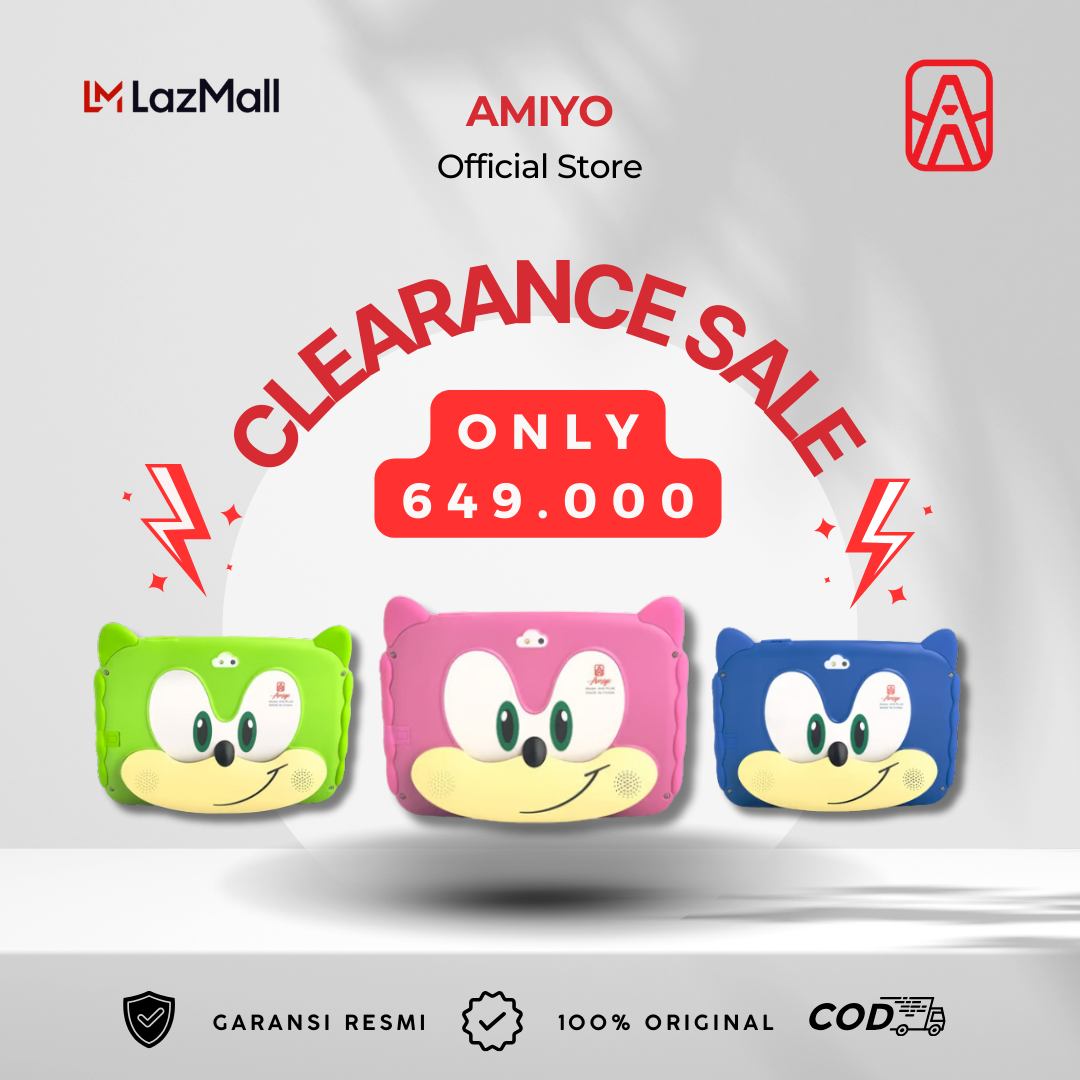 [ CLEARANCE SALE ] Amiyo TAB STUDYKIDS Tablet Study Kids A10 Plus Tablet Anak Tablet Sonic IPS Screen Tablet Edukasi Wifi-Hotspot Only 7inchi Harga 649,000 rupiah*Gratis Ongkir
