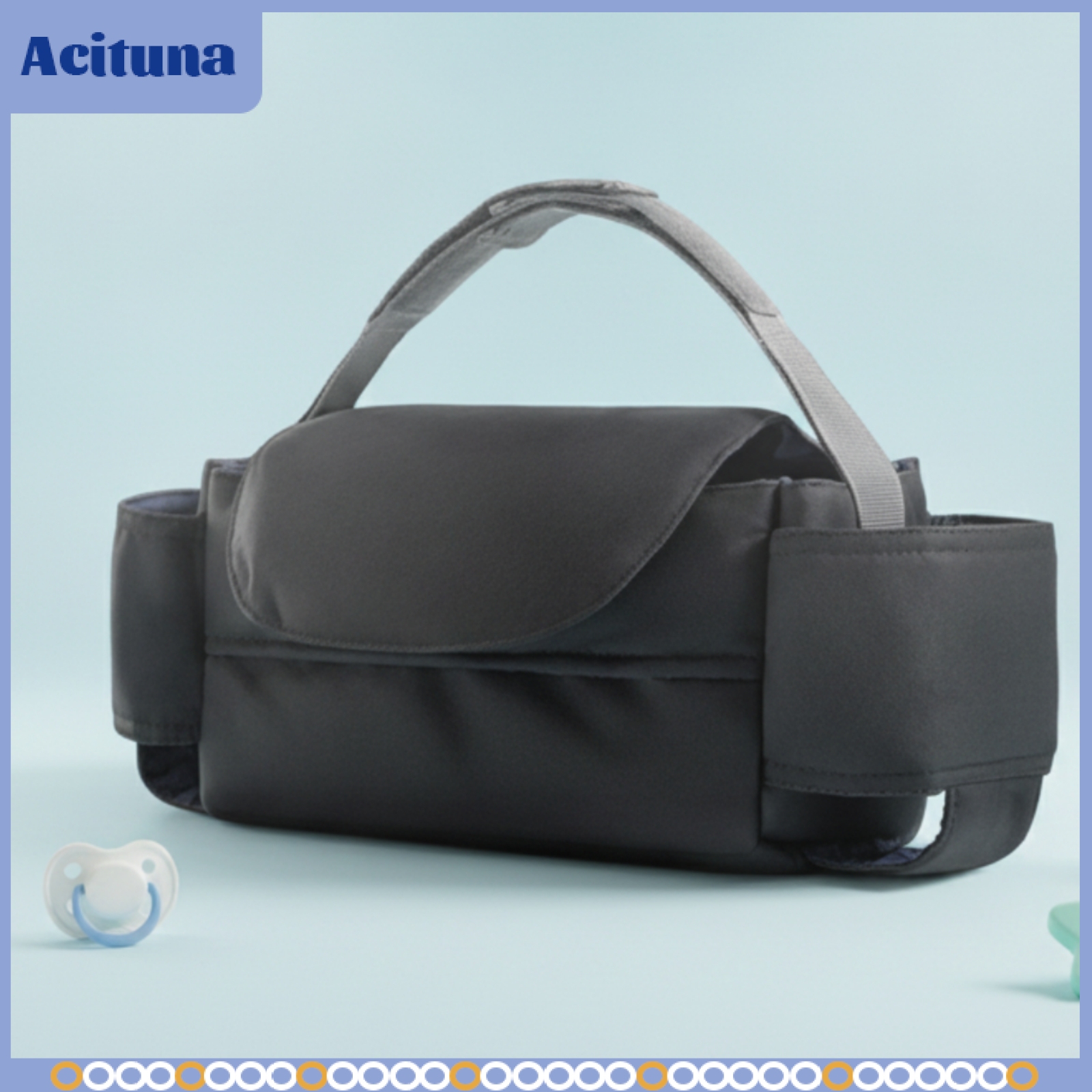 Acituna Water-Resistant Stroller Organizer Structured Stroller Organizer with Tissue Pocket Lightweight Nappy Bag Easy to Clean for Outings ราคา 9,586 บาท*ส่งฟรี