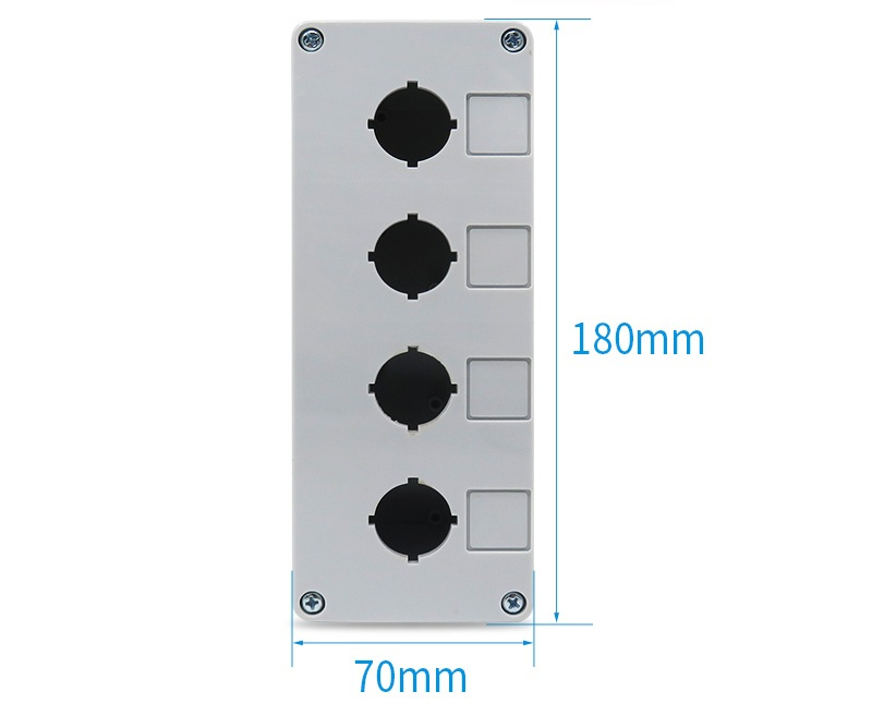 CBX4 - Bốn Lỗ | Hộp Nút Nhấn Công Nghiệp CNTD | Tùy chọn khác: CBX1-Một Lỗ, CBX2-Hai Lỗ, CBX3-Ba Lỗ, CBX4-Bốn Lỗ | 1-2-3-4 Lỗ 22mm Chống Cháy Nhựa | Điều Khiển Máy Móc