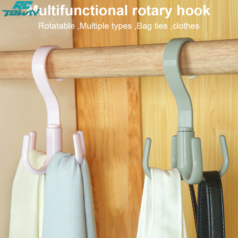 4-claw Hanger 360 Degree Rotatable Multifunctional Kitchen Storage Hook For Hanging Bag Scarf Belt Clothes ราคา 19 บาท*ส่งฟรี