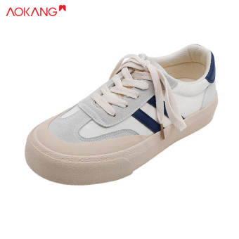 Aokang giày trắng hoài cổ mới phong cách hàn quốc cao cổ giày vải giày nữ