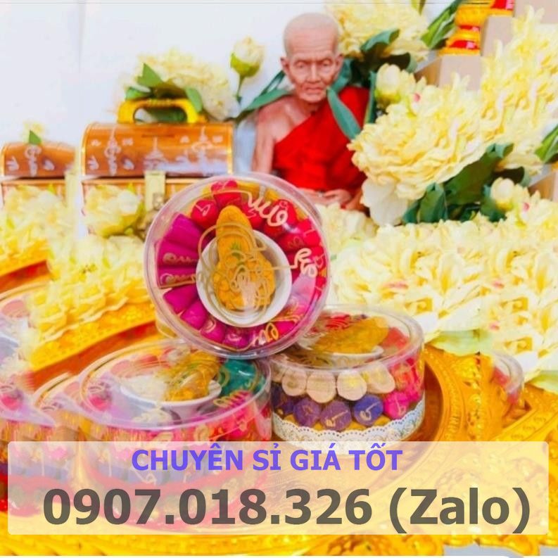 *ĐỒ CHUẨN* Hộp Nụ Trầm Thái Lan , Trầm Nụ VIP xếp hoa sen nhiều màu chiêu tài kích lộc
