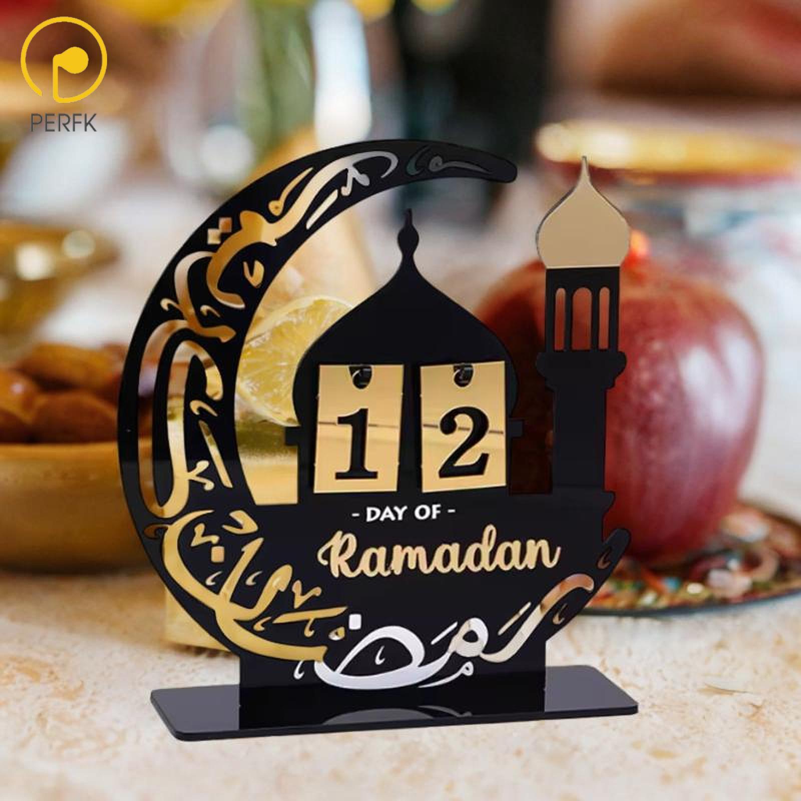 Perfk Ramadan Advent Calendar Islamic Muslim Mosque Party Ramadan Decoration for Fireplace Living Room Cabinet Farmhouse Bedroom ราคา 131 บาท*ส่งฟรี
