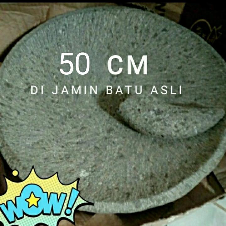 Cobek batu asli ukuran 50 cm + ulekan Harga 689,500 rupiah*Gratis Ongkir