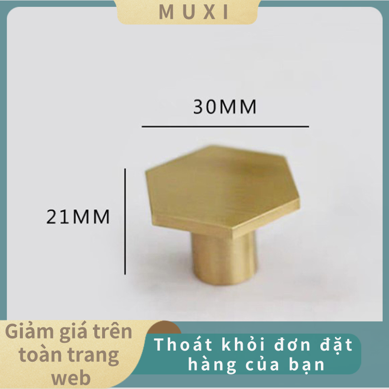 💖【Lowest price】MUXI 1 chiếc tay cầm Lục giác mini màu vàng sang trọng tay kéo ngăn kéo một lỗ màu đen hợp kim kẽm tay nắm cửa tủ đồ nội thất núm cửa