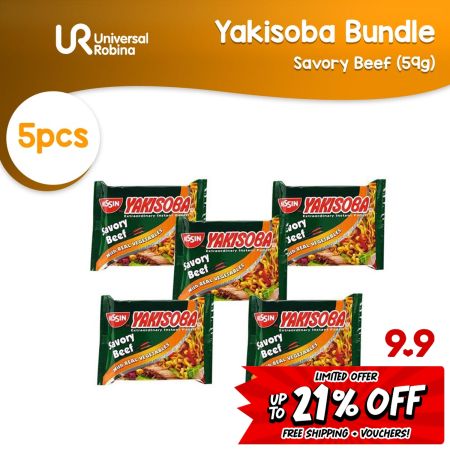 Nissin Yakisoba Pouch Savory Beef  - 5 Packs