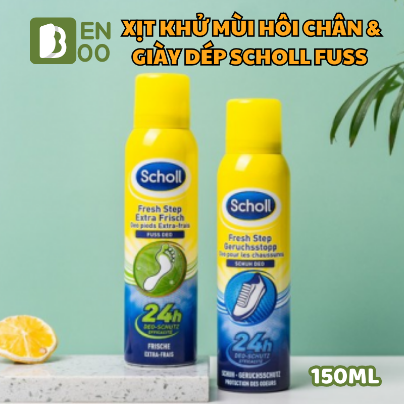 [Date Mới] Xịt Khử Mùi Hôi Chân & Giày Dép Scholl Fuss 150ml Hàng Chính Hãng Hiệu Qủa Nhanh Chóng