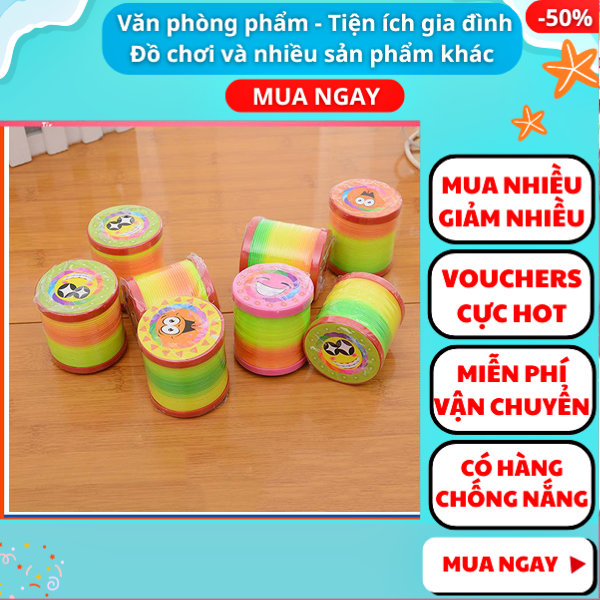Lò xo cầu vồng loại lớn cực đẹp giá rẻ,lò xo cầu vồng,lò xo đồ chơi, Aplusmart
