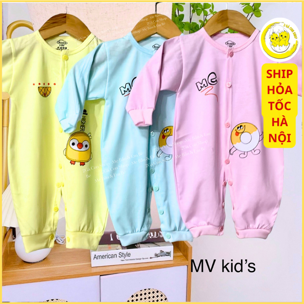 Body cotton liền thân cho bé sơ sinh