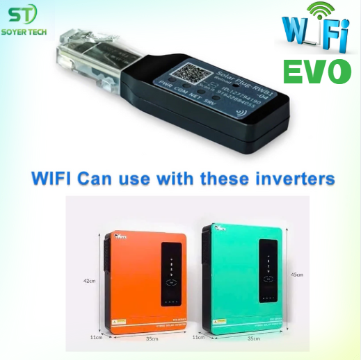 Modul WiFi Cho Biến Tần EVO Model Solar Plug-RWB1 Type NO:04 | ECO/MAX-730-70081-00 -RS232 Giám Sát Từ Xa EVO