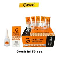GROSIR 1 Dus Karton Box Kotak isi 50 pcs LEM G KOREA BY ORLEE G808L LEM CAIR SETAN industri Instan POWER PLASTIK Logam KARET KAYU BARCODE ORIGINAL ORLEE GARANSI 10 BULAN G 808 L Perekat Super Rekat Serbaguna Multifungsi Epotec GLUE Cepat Kering