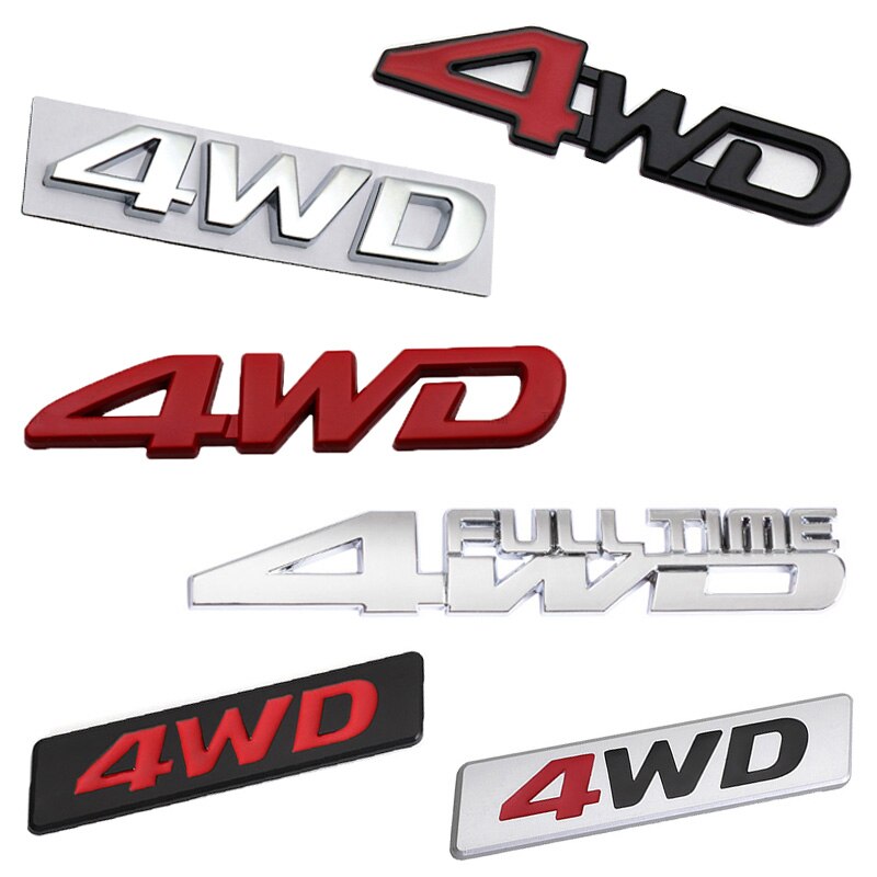 Hot Hot Hot 3D Metal 4WD Logo Decals Emblem Badge Car RearTrunk Fender