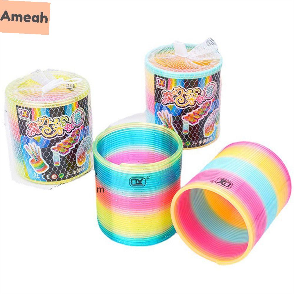 AMEAH Magical Toys Color Rainbow Circle Flexibility Folding Rainbow Ring