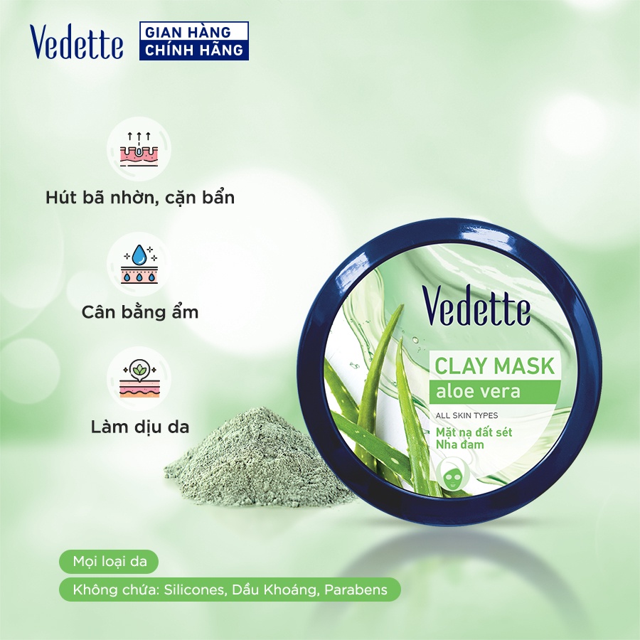 Mặt nạ đất sét vedette nha đam 145g mnds-nd-hh0145