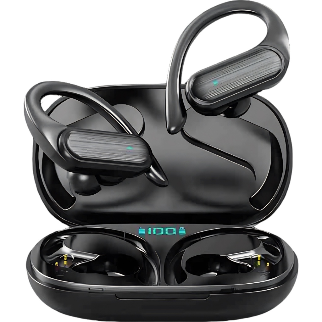 Headphone Nirkabel Sport Bluetooth Earphone Smart Touch HiFI 9D Stereo Tahan Air Ear Hook Headset Dengan Mikrofon Harga 95,000 rupiah*Gratis Ongkir