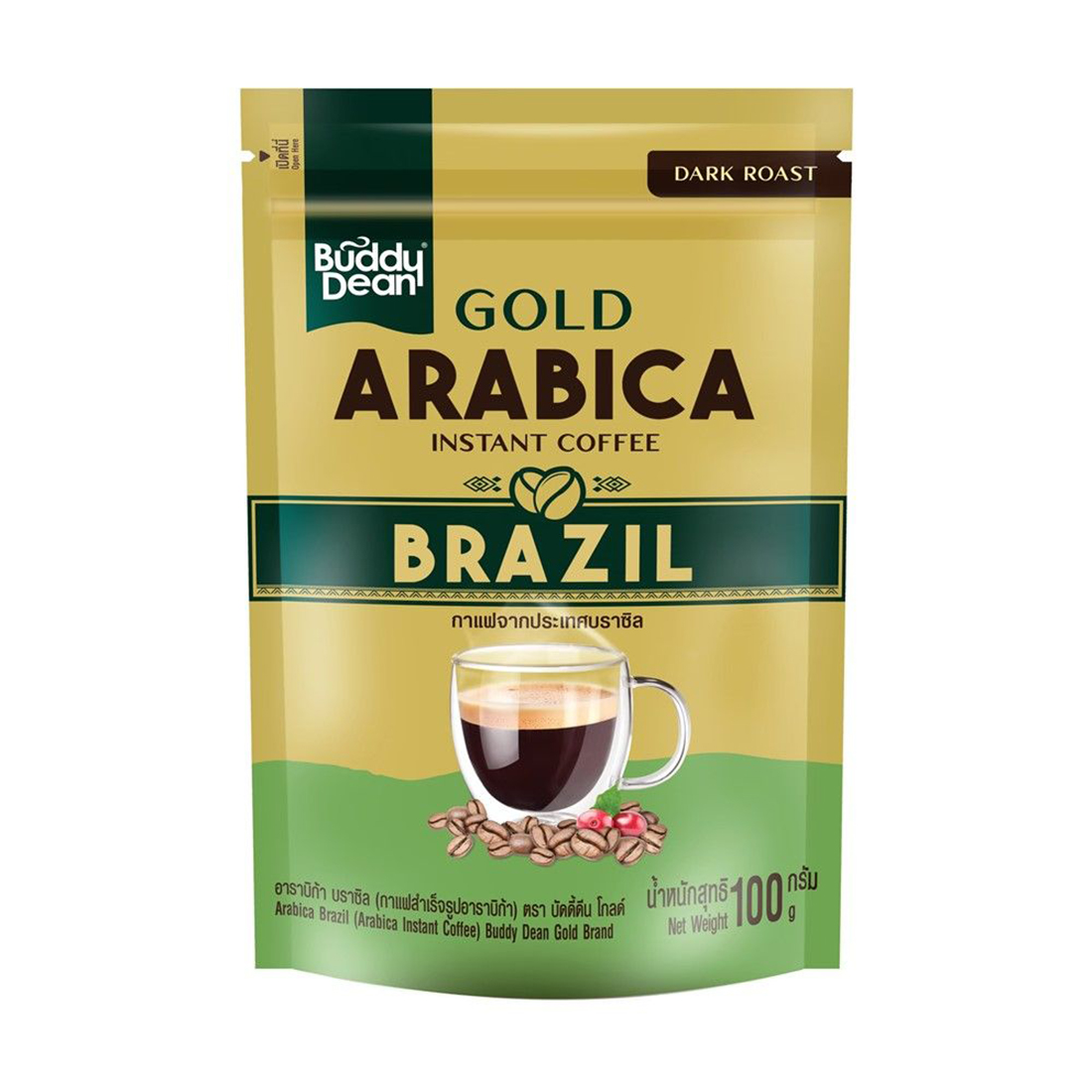 Buddy Dean Gold Arabica Instant 100G. ราคา 114 บาท*ส่งฟรี