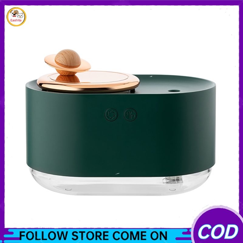 Máy tạo độ ẩm 2 trong 1 để sạc phòng ngủ USB Máy tạo độ ẩm phun sương làm mát không dây đèn ban đêm Máy tạo độ ẩm hành tinh quay