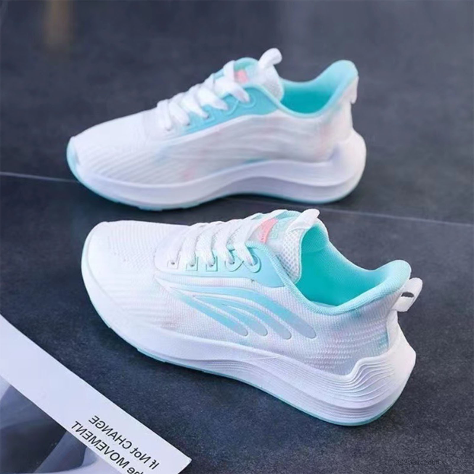 Giày thể thao giày thể thao dễ thương của Unisex Lace Up Sneakers Thích hợp cho đi bộ quần áo đi bộ trên đường đi bộ UYYT-VN - 2
