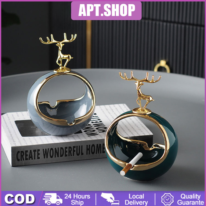 Baru Anti-Fly Ash Keramik Ornamen Asbak Kreatif Rumah Meja Kopi Kantor Desktop Hadiah Ulang Tahun Ruanβ¦