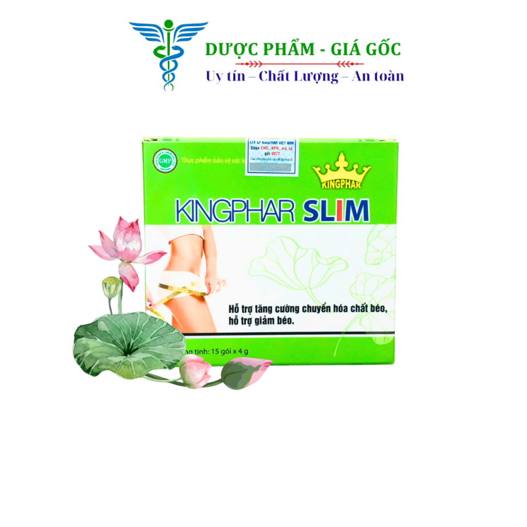 KINGPHAR SLIM Hỗ trợ Giảm Béo, thừa cân – Hộp 15 gói x 4g