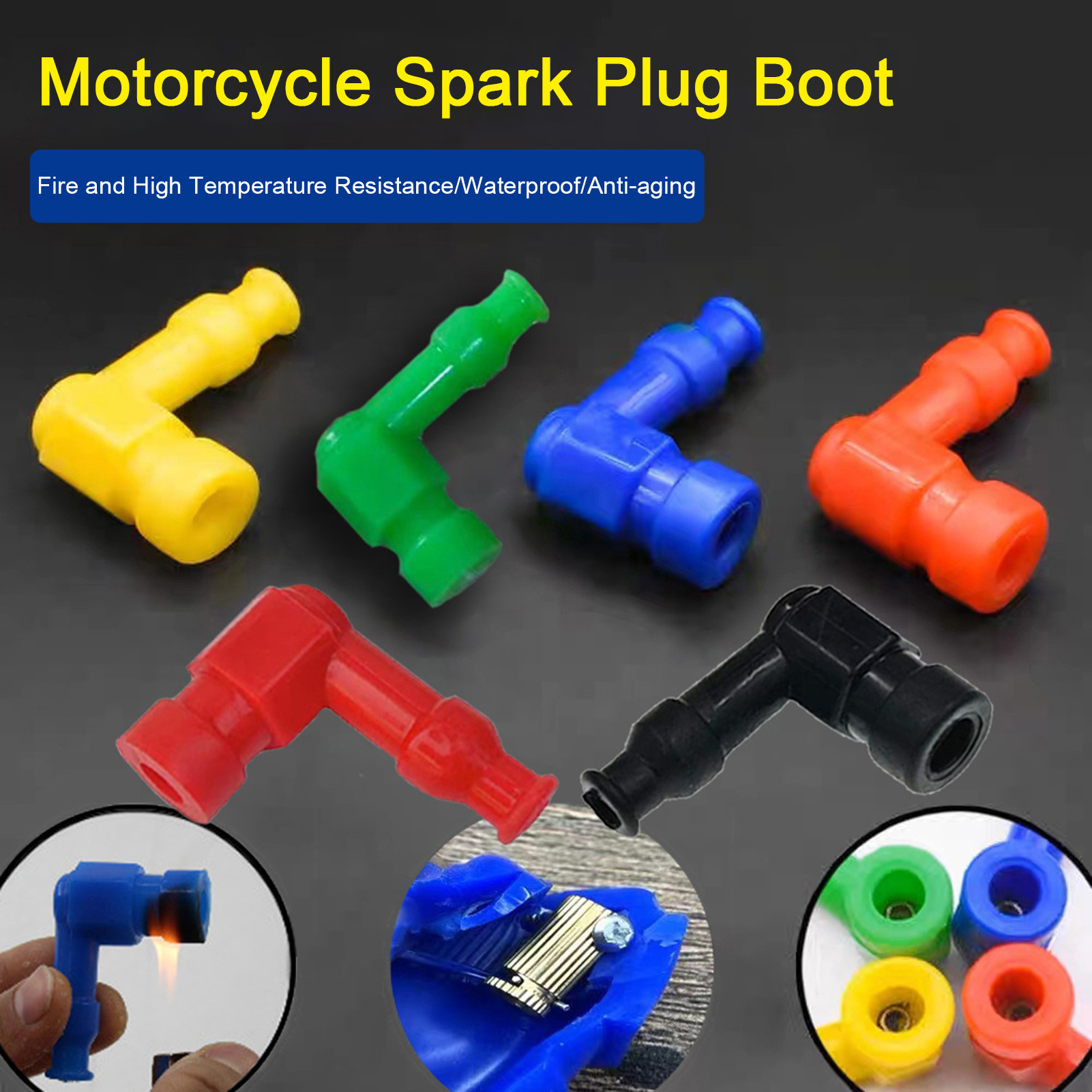 chaotui Spark Plug Cover Replacement High Performance Motorcycle Spark Plug Cover Universal Right Angle Boot for Dirt Bike Atv Parts Replacement Accessories for Motorbike Riders in Asia