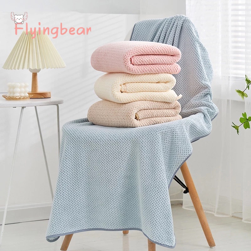 Khăn tắm FLYINGBEAR 100% vải cotton nhung san hô mềm mại kháng khuẩn thấm hút tốt