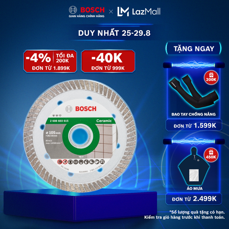 Đá cắt kim cương Bosch Turbo