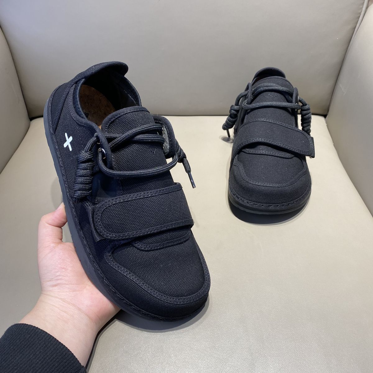 Giày Nam Sành Điệu Hề 2024 Mùa Xuân Mới Velcro Mặt Vải Thoáng Khí Thoải Mái Douyin Nhanh Tay Hot Phong Cách Thoải Mái Giày Thể Thao Thường Ngày - 7