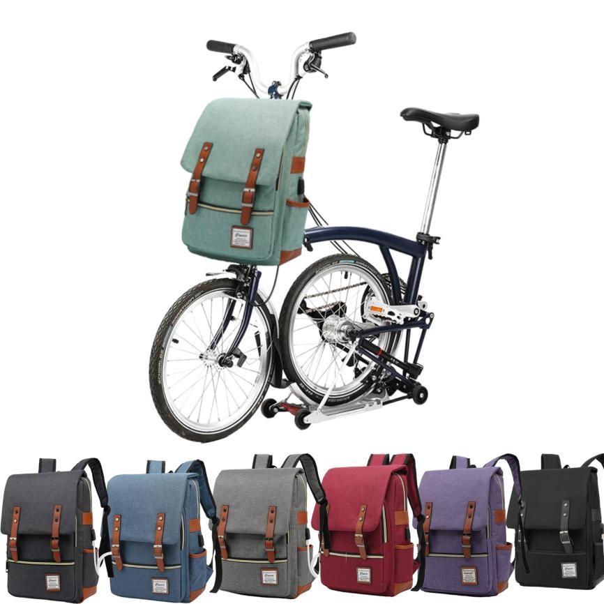 Litepro Retro Bicycle Bag For Brompton Bike Computer Package Outdoor Canvas Travel Baggage Portable Bicycle Accessories