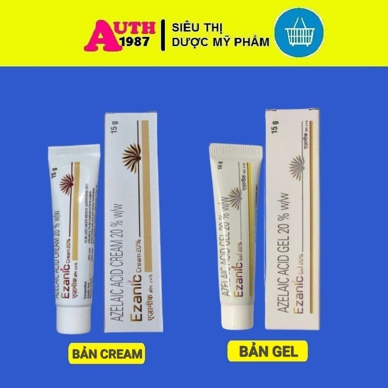 [Ấn Độ] Gel Ezanic 20% Azelaic Acid Gel/Cream - Kem giúp mờ thâm, giảm mụn(15g)