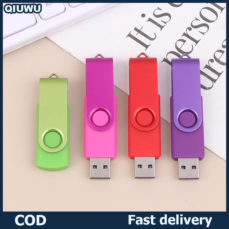 QIUWU แฟลชไดรฟ์ USB สีความจุ64เมตรไดรฟ์ปากกาหน่วยความจำเหมาะสำหรับคอมพิวเตอร์และแล็ปท็อป ราคา 55 บาท*ส่งฟรี