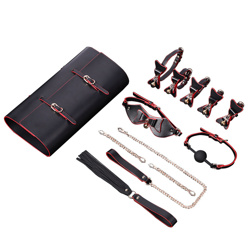EDUIFOWJAOIJSGLSAJGOIWJGLAJGPONKLADG Set sm Sexy Toys Bowknot Bell Hand and Foot Cuffs Blindfold Training High-end Set with Bowknot and Bell Harga  160 Ringgit*Penghantaran Percuma