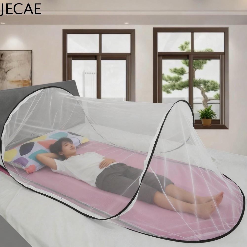 JECAE Bảo hiểm toàn diện Mùng chống muỗi gấp gọn du lịch Bảo vệ côn trùng Chống muỗi Lều chống muỗi cắm trại Bền bỉ Có thể điều chỉnh Mùng ngủ cho giường đơn Trong nhà và ngoài trời