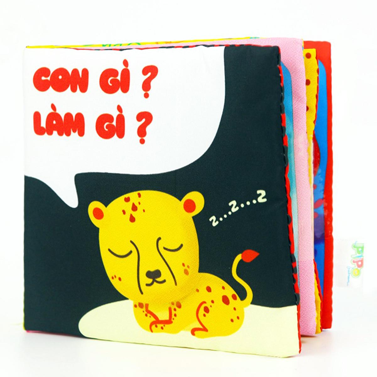 Sách vải sơ sinh song ngữ - Hình khối, Màu sắc, Kích thích thị giác
