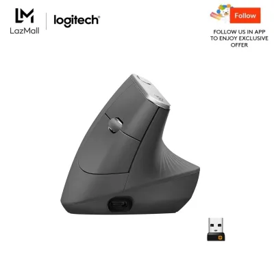 Logitech MX Vertical Ergonomic Mouse for Stress Injury Care
