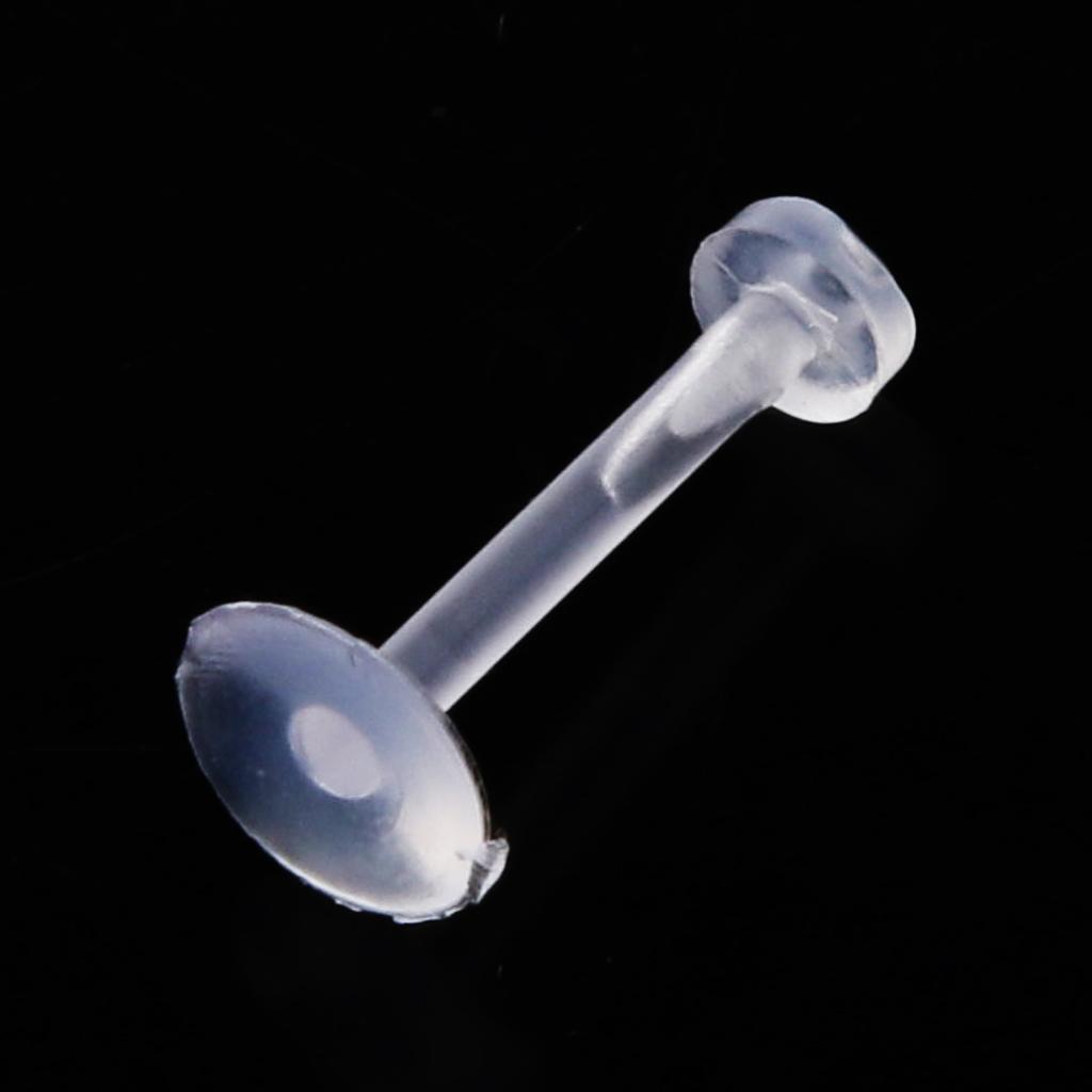 Beatydailyday 10Pcs Acrylic Tragus Stud EarRings Labret Lip Body Jewelry