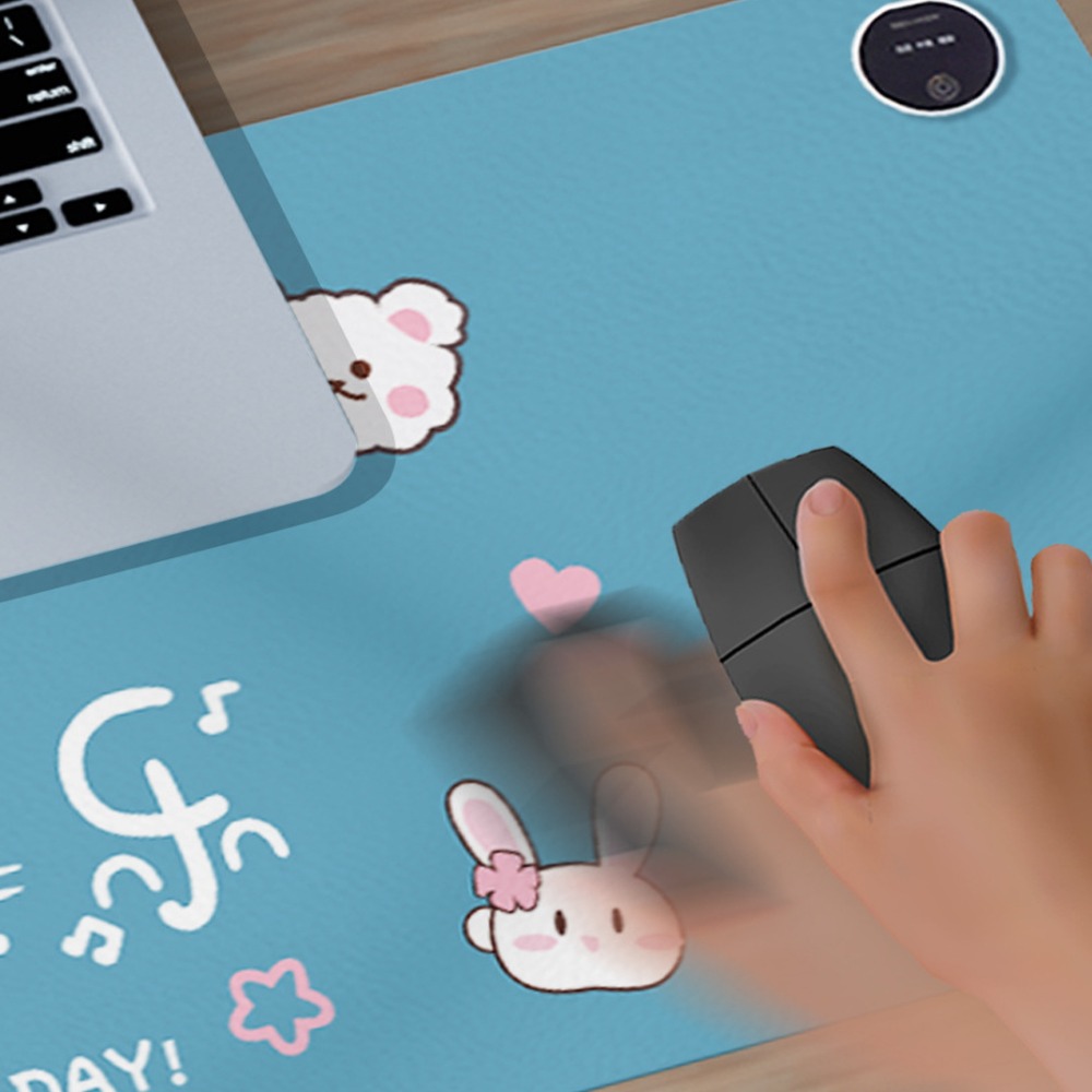 RANUN Desk Pad Heated Mouse Pad Keep Warm Hand Hand Warming Cartoon
