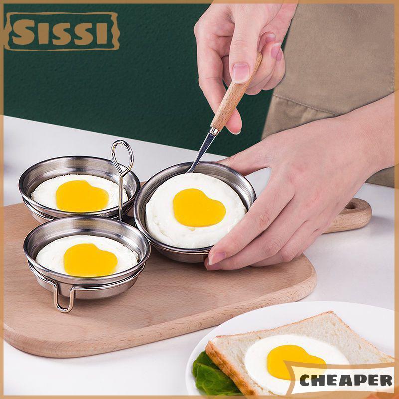 Sissi Thép không gỉ trứng săn trộm poaching Pan Khuôn hấp trứng egges hấp khuôn Household nhà bếp nấu ăn Công cụ tiện ích
